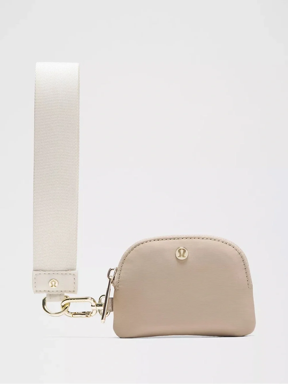 lululemon athletica Dual Pouch Wristlet in Beige and Brown - never used